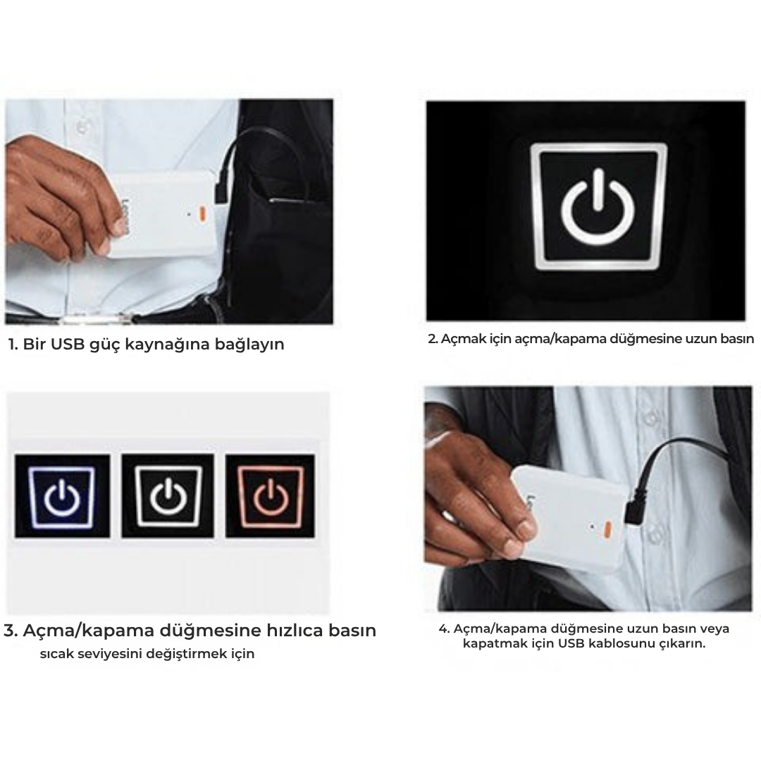 Kolsuz Isıtmalı Yelek